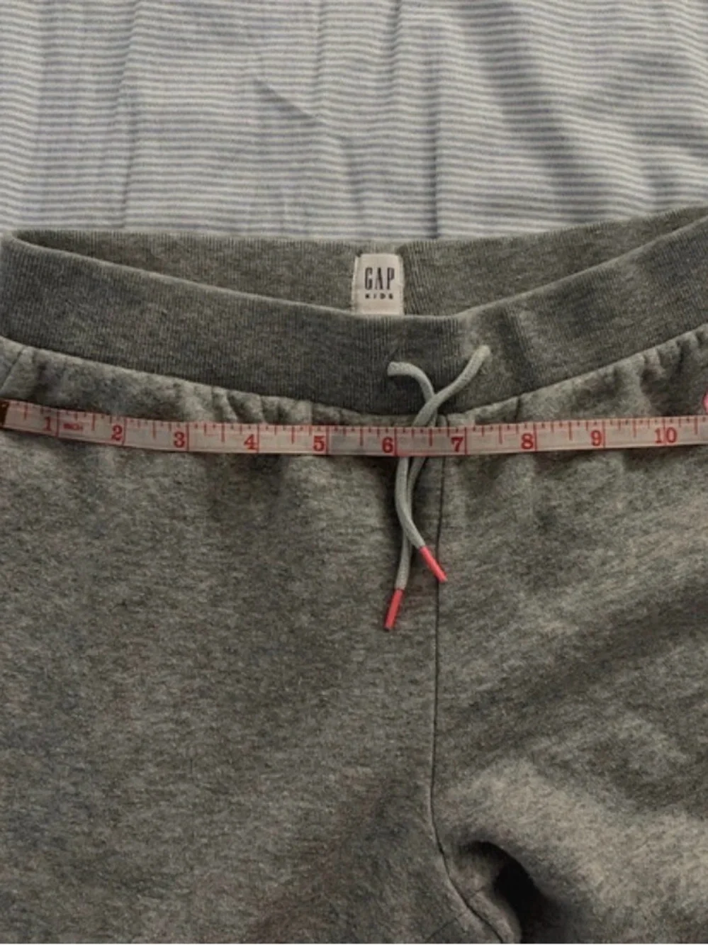 GAP Kids Heather Gray Jogger Sweatpants with Pink Logo